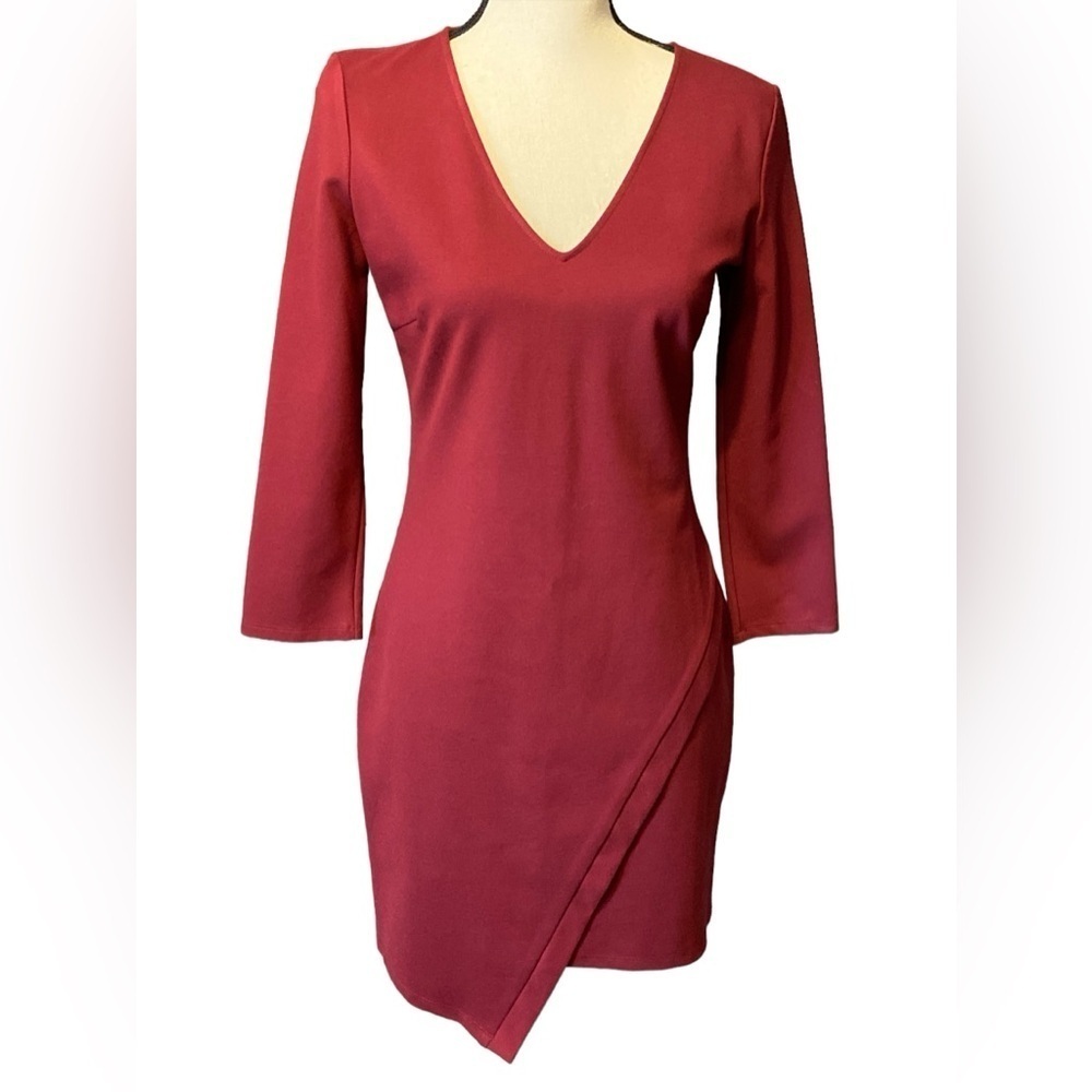 Burgundy bodycon dress by Sugar lips